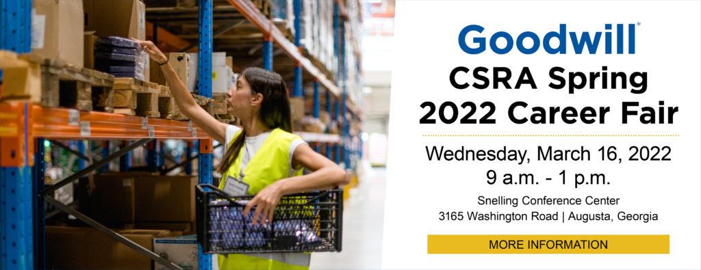 Goodwill CSRA Spring 2022 Career Fair Banner
