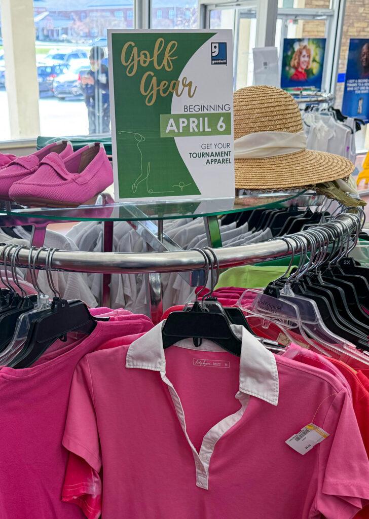 A clothing rack at Goodwill in Augusta, Georgia